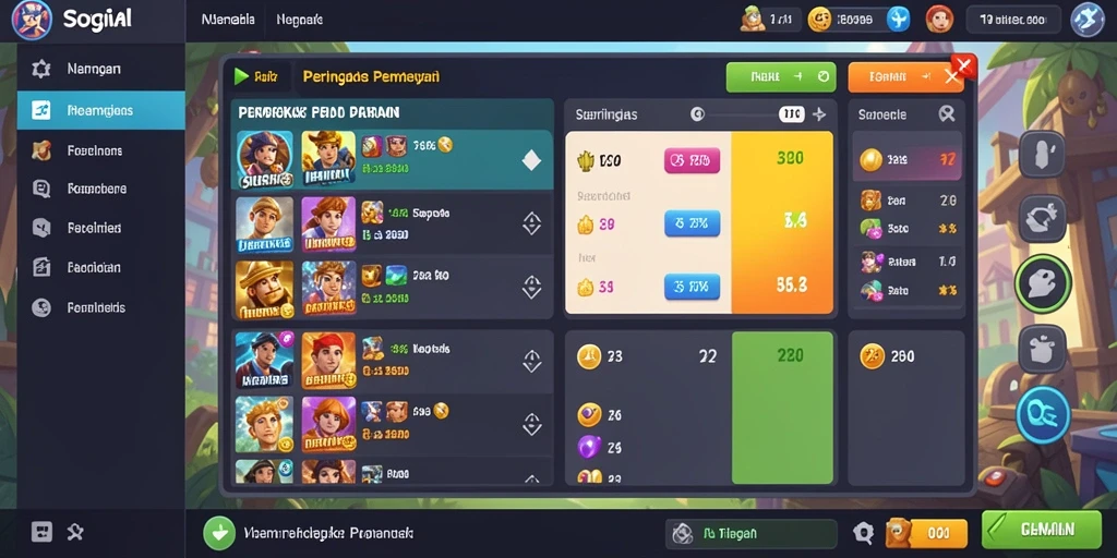 Menu fitur terbaru dalam DAHLIA77 yang interaktif.